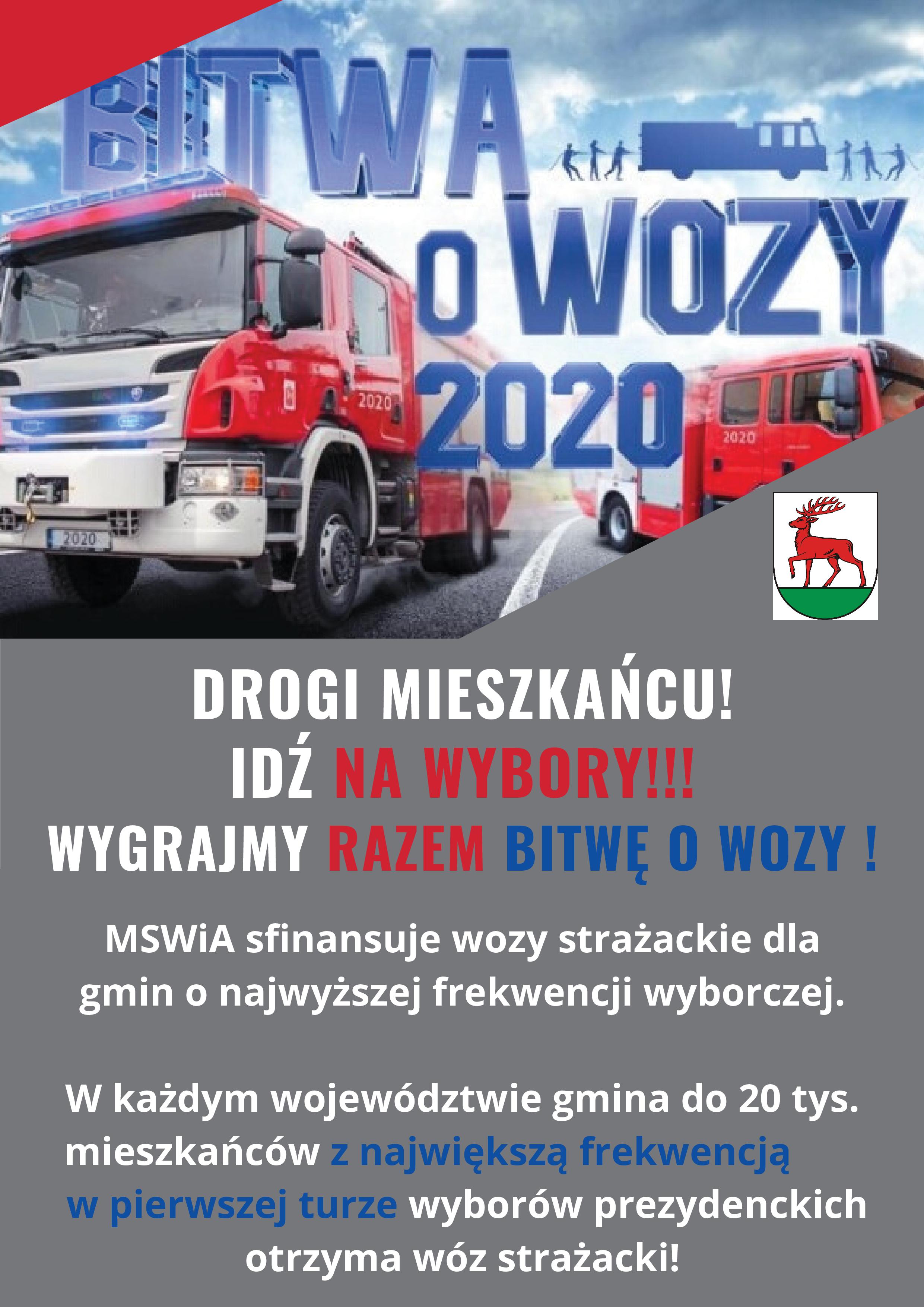 Ilustracja do informacji: „Bitwa o wozy” – MSWiA sfinansuje wozy strażackie dla gmin o najwyższej frekwencji wyborczej.